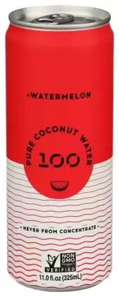 100 Coconuts Pure Coconut Water Drink Watermelon, 325 Ml