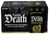 Liquid Death Sparkling Mountain Water 6 Cans (12 Fl Oz Each)