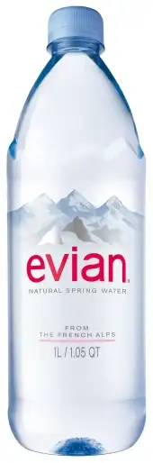 Evian, Natural Spring Water, 33.81 Oz