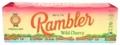 Autx Rambler Sparkling Water, Limestone Mineral Blend, Wild Cherry Flavor, 12-Ounce Cans