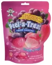 4 X Want Want Peeler Gummy Candy, Peelable Fruit Gummy, Grape & Peach 5.50Oz