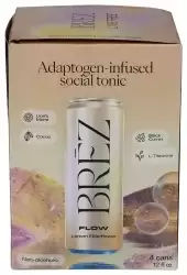 Br?z Flow Social Tonic, Lemon Elderflower 4 Cans (12 Fl Oz Each)