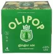Olipop Prebiotic Soda, Ginger Ale, 4 Ct