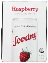 Sovany Organic Sparkling Water Raspberry 4 Cans