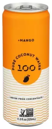 100 Coconuts Pure Coconut Water Drink Mango, 325 Ml