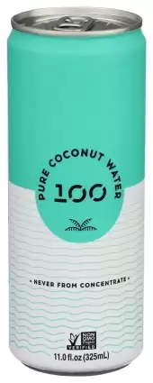 100 Coconuts Pure Coconut Water Drink Original, 325 Ml
