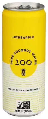 100 Coconuts Pure Coconut Water Drink Pineapple, 325 Ml