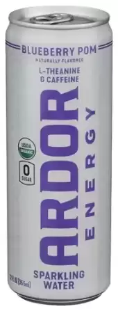 Ardor Organic, Blueberry Pom Sparkling Water, 12 Oz(Case Of 12)