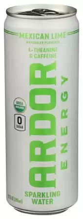 Ardor Organic, Mexican Lime Sparkling Water, 12 Oz(Case Of 12)