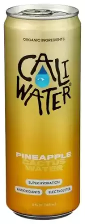 Caliwater Organic Pineapple Nopal Cactus Water: Plant-Based Non-Gmo Non-Carbonated Allergen Free