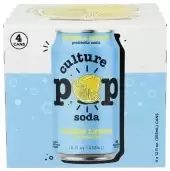 Culture Pop, Ginger Lemon Soda, 12 Oz X 4 Count (Case Of 6)