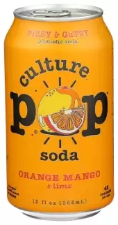 Culture Pop, Probiotic Soda Orange Mango And Lime, 12 Oz(Case Of 12)