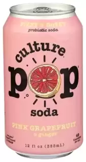 Culture Pop, Probiotic Soda Pink Grapefruit Ginger And Juniper, 12 Oz(Case Of 12)