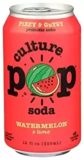 Culture Pop, Probiotic Soda Watermelon And Lime, 12 Oz(Case Of 12)
