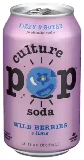 Culture Pop, Probiotic Soda Wild Berries Basil And Lime, 12 Oz(Case Of 12)