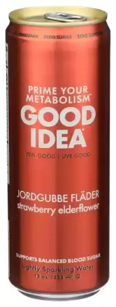 Good Idea, Sparkling Water Elderflower Tonic Straw, 12 Oz (Case Of 12)