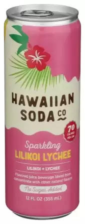 Hawaiian Soda, Lilikoi Lychee Soda +Crv, 12 Ounce