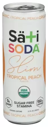 Khch02420418 12 Fl Oz Slim Organic Tropical Peach Soda