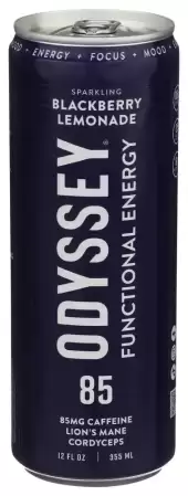 Odyssey Sparkling Functional Energy Drink, Blackberry Lemonade 12 Fl Oz Can