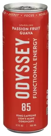 Odyssey Sparkling Functional Energy Drink, Passion Fruit Guava 12 Fl Oz Can