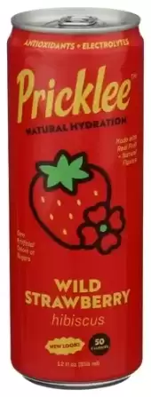 Pricklee, Hibiscus Cactus Water Wild Strawberry, 12 Oz (Case Of 12)