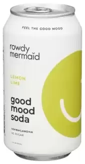 Rowdy Mermaid, Good Mood Soda Lemon Lime, 12 Oz (Case Of 12)