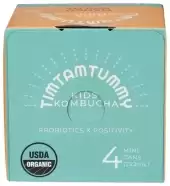 Tim Tam Tummy Organic Kombucha For Kids, Mango For It! 4 Cans (7.5 Fl Oz Each)