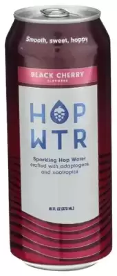 Hop Water, Sparkling Hop Water Black Cherry, 16 Oz (Case Of 12)