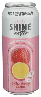 Shine Water, Zero Sugar Strawberry Lemon Vitamin Water, 16 Fl Oz