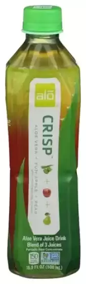 Alo Crisp Real Aloe Vera Pulp And Juice Fuji Apple + Pear 16.9 Fl Oz