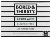 Bored & Thirsty Supreme Water With Electrolytes, Ph 8+ Alkaline And Trace Minerals - 16 Fl Oz - 100%