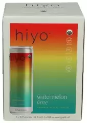 Hiyo, Organic Watermelon Lime Functional Seltzer, 12 Oz X 4 Count (Case Of 6)