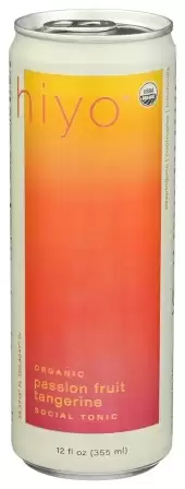Hiyo Organic Non-Alcoholic Functional Seltzer Passionfruit Tangerine, 355Ml