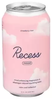 Recess, Peach Strawberry Rose Mood Sparkling Water, 12 Oz (Case Of 12)