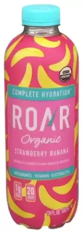 Roar Organic Strawberry Banana Vitamin Enhanced Beverage 18 Fl Oz