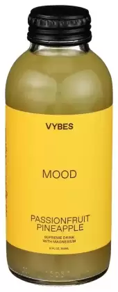 Vybes Mood Passionfruit Pineapple Drink 12 Fl Oz Magnesium