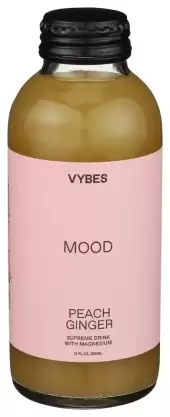 Vybes Mood Peach Ginger Drink With Magnesium 12 Fl Oz Supplement
