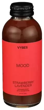 Vybes Mood Strawberry Lavender Supreme Drink With Magnesium 12 Oz