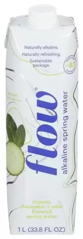 Flow Water, Alkaline Water Cucumber Mint, 33.8 Oz(Case Of 12)