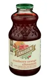 R.W. Knudsen Organic Cranberry Orange Cinnamon Juice, 100% Juice Blend, No Artificial Sweeteners, 32