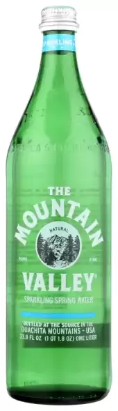 Mountain Valley Spring Sparkling Water Glass, 1 Liter(Case Of 12)