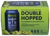 Hop Wtr Non-Alcoholic Sparkling Hop Water, Double Hopped 6 Cans (12 Fl Oz Each)