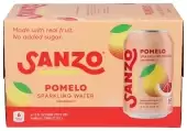 Sanzo Sparkling Water No Added Sugar Pomelo 12 Fl Oz Each