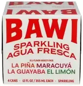 Bawi Sparkling Agua Fresca Sparkling Water, Plant-Based, Low Calorie, Less Sugar, Mexican Drink Made