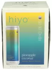 Hiyo Organic Social Tonic - Pineapple Coconut - N.A. Functional Seltzer, Sparkling Water Crafted Wit
