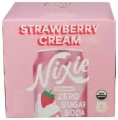 Nixie, Soda Zero Sugar Strawberry Cream Organic, 12 Fl Oz
