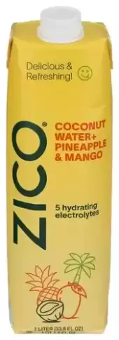 Zico, Pineapple Mango Coconut Water, 33.8 Fl Oz