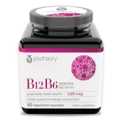B12 B6 Essential Daily Vitamins, 60 Veg Capsules, by Youtheory