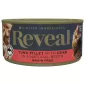 Reveal Natural Wet Cat Food Tuna Fillet with Crab in Broth 2.47 Oz