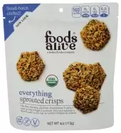 Foods Alive, Sprouted Crisps, Everything, 4 Oz (113 G)